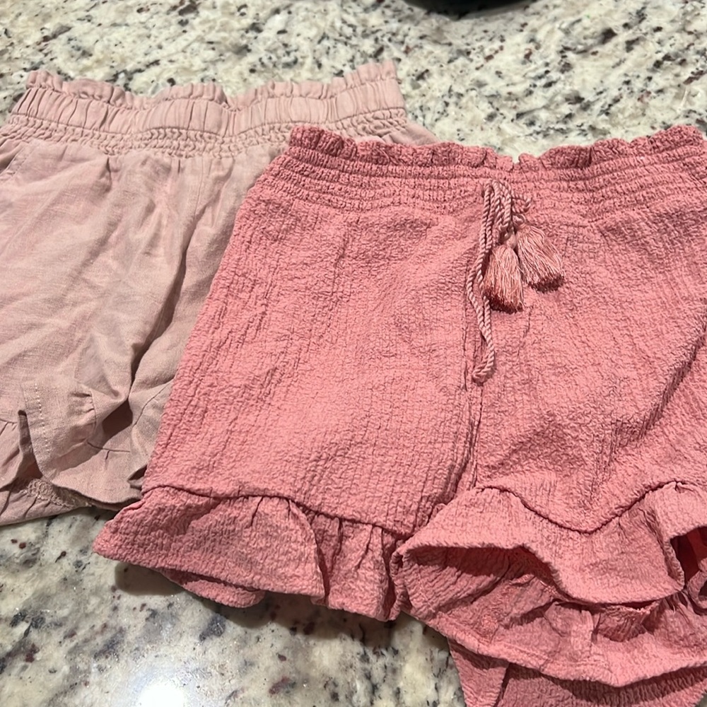 2 pairs of pink summer shorts